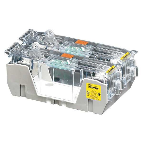 Eaton Bussmann Open Fuse Block, R UL Class, 2 Poles, 70 to 100A Amp Range, 250V AC/DC Volt Rating - RM25100-2CR