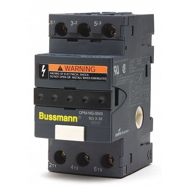 Eaton Bussmann Finger Safe Fuse Block, 3 Poles, 0 to 30A Amp Range, 600V AC Volt Rating - OPM-NG-SM3