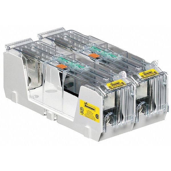 Eaton Bussmann Open Fuse Block, R UL Class, 2 Poles, 225 to 400A Amp Range, 600V AC/DC Volt Rating - RM60400-2CR