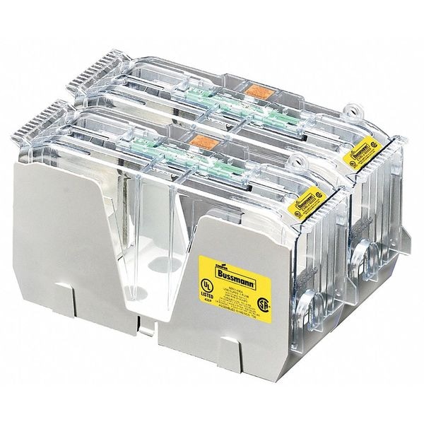 Eaton Bussmann Open Fuse Block, J UL Class, 2 Poles, 225 to 400A Amp Range, 600V AC/DC Volt Rating - JM60400-2CR