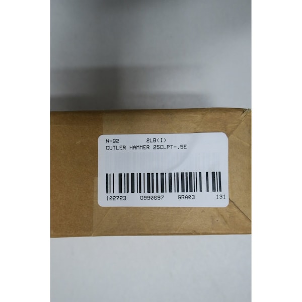Eaton Cutler-Hammer Current Limiting Fuse, 0.50A, 25500V AC, Screw-In - 25CLPT-.5E
