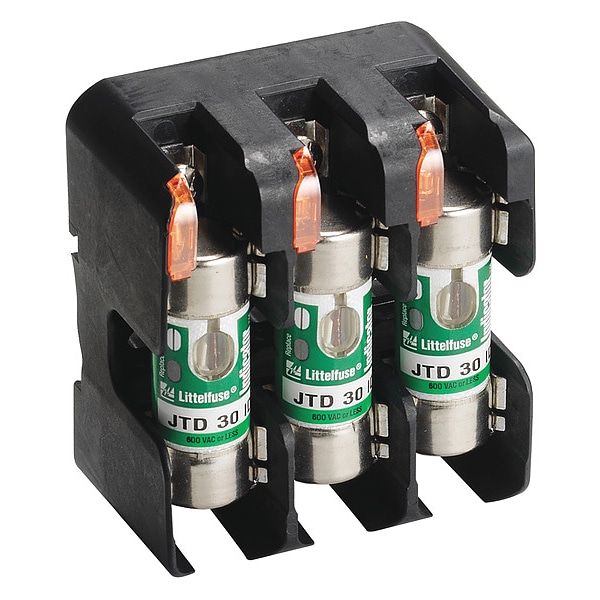 Littelfuse Open Fuse Block, J UL Class, 3 Poles, 401 to 600A Amp Range, 600V AC/DC Volt Rating - LFJ606003C