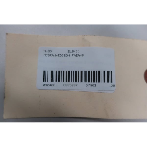 Mcgraw-Edison Current Limiting 40A Amp 5.5Kv-AC Other Fuse - FA2A40