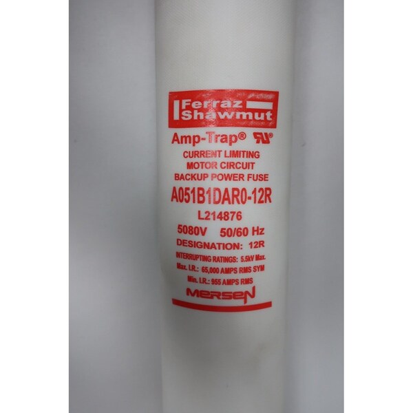 Ferraz Shawmut Limiter Fuse, A051 Series, 5080V AC, Cylindrical - A051B1DAR0-12R