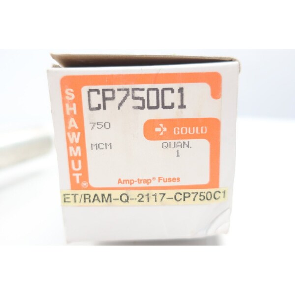 Ferraz Shawmut Semiconductor Fuse, CP Series, 600V AC, Bolt-In - CP750C1