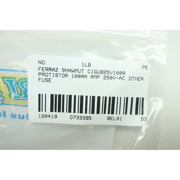 Ferraz Shawmut Fuse Link, C1G Series, 1000A, 250V AC - C1GUB25V1000