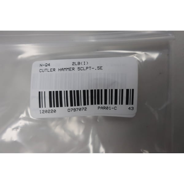 Eaton Cutler-Hammer Limiter Fuse, CLPT Series, 5A, 4800V AC, Cylindrical - 5CLPT-.5E