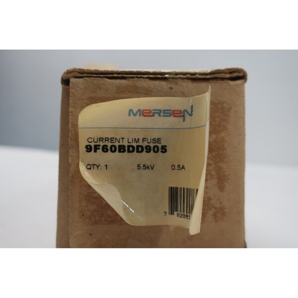 Ferraz Shawmut Cartridge Fuse, 9F60 Series, 0.50A, 5500V AC, Cylindrical - 9F60BDD905
