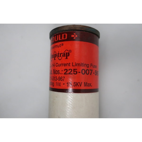 Gould Cartridge Fuse, 10A, 15500V AC, Cylindrical - 225-007-967