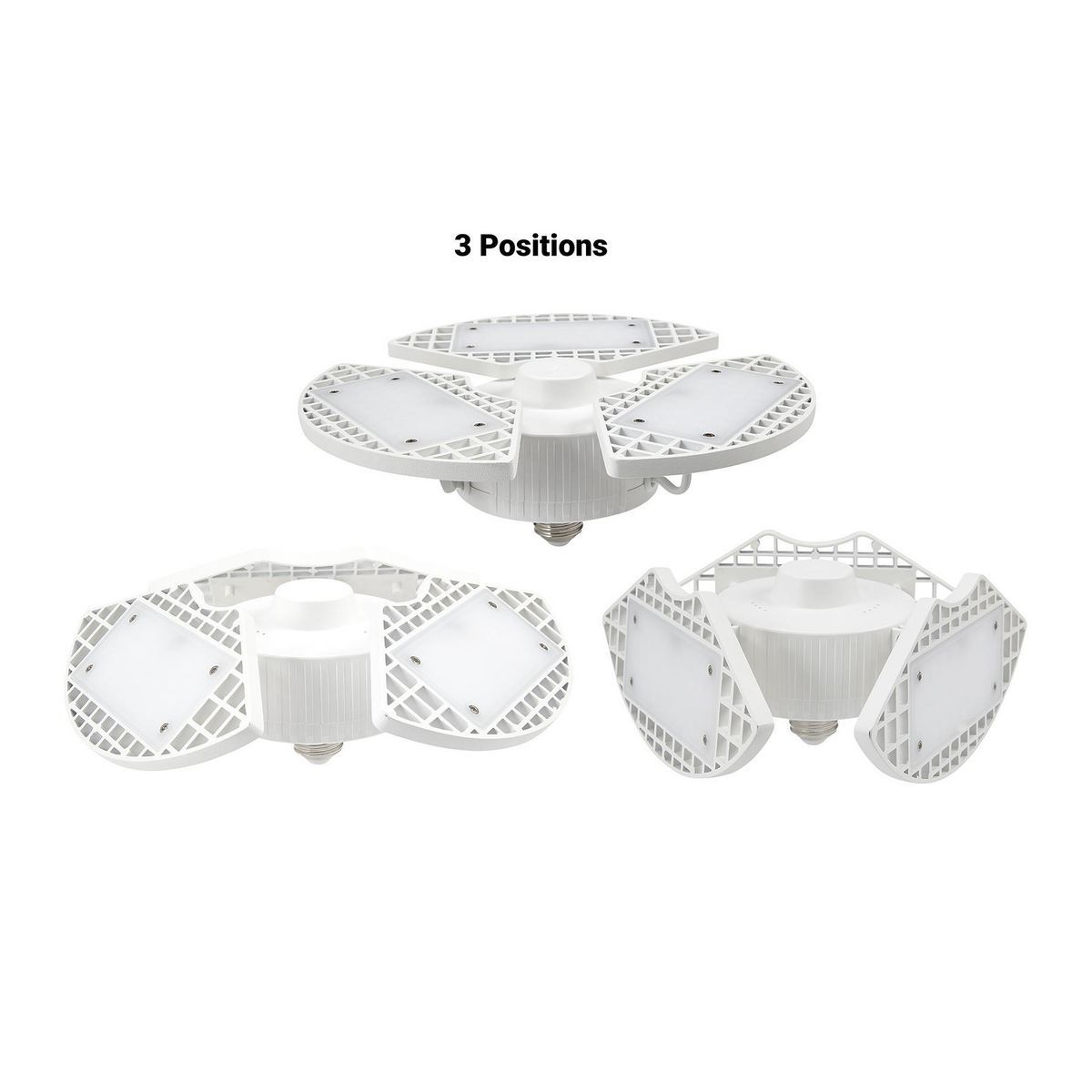 Luz de taller/garage LED Braun de 8000 lúmenes con cabeza ajustable y tornillo - 57640