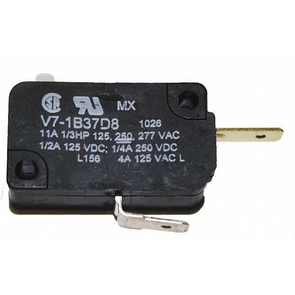 Interruptor de acción rápida en miniatura de Honeywell, con pasador y actuador de émbolo, 1NC, clasificación de contacto de 3A @ 240V AC - V7-1B37D8.