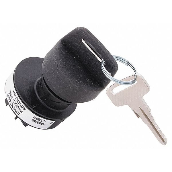 Interruptor de llave Honeywell Off-On-(On) 20A 12VCC con terminales de conexión rápida - 84829-08