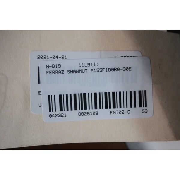 Ferraz Shawmut Limiter Fuse, A155 Series, 30A, 15500V AC, Cylindrical - A155F1D0R0-30E