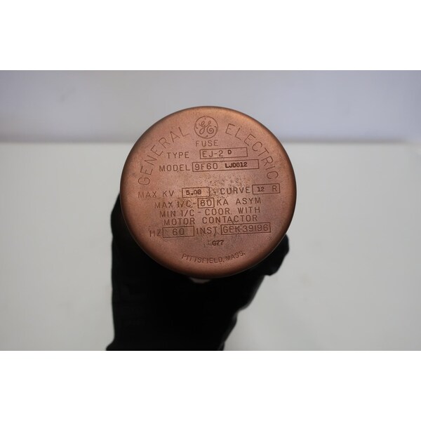 Ge Cartridge Fuse, 9F60 Series, 5080V AC, Cylindrical - 9F60LJD812