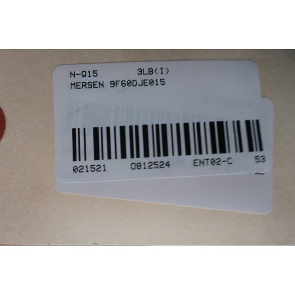 Ferraz Shawmut Limiter Fuse, 9F60 Series, 15A, 8250V AC, Cylindrical - 9F60DJE015