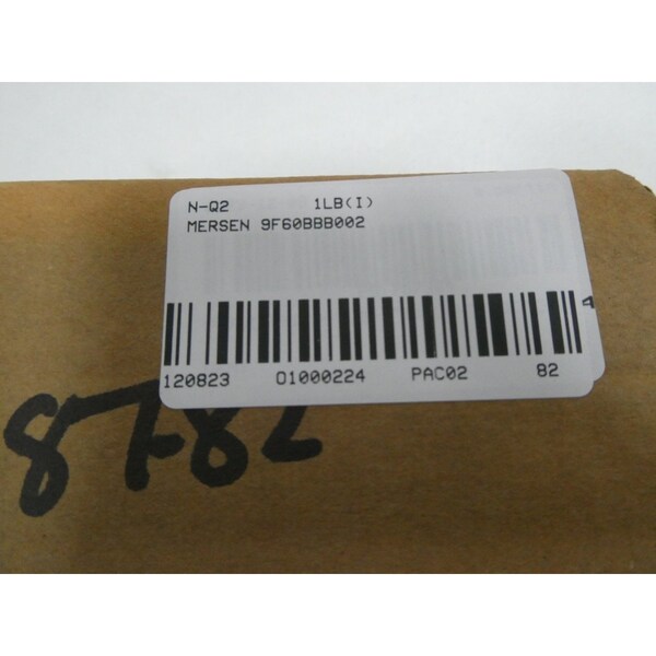 Mersen Medium-Voltage Fuse, BBB Series, 2A, Fast-Acting, 2750V AC, Cylindrical - 9F60BBB002