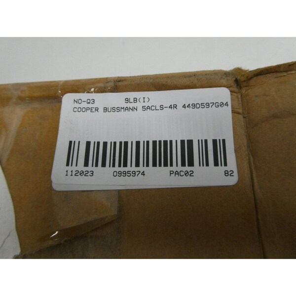 Eaton Bussmann Medium-Voltage Fuse, ACLS Series, 30A, Very Fast-Acting, 5080V AC, Cylindrical - 5ACLS-4R 449D597G04
