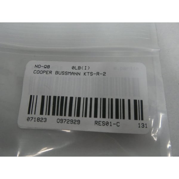 Eaton Bussmann Cartridge Fuse, KTS Series, 2A, Fast-Acting, 600V AC, Cylindrical - KTS-R-2