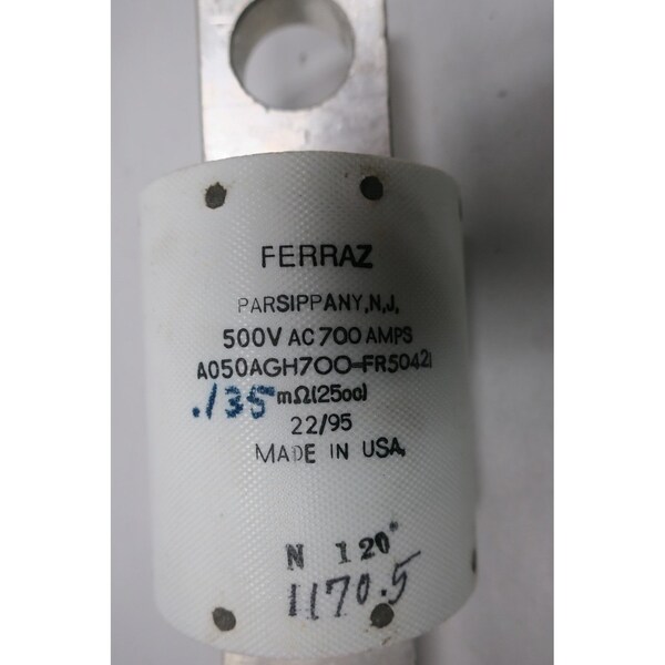 Ferraz Shawmut Automotive Fuse, 700A, Not Rated - A050AGH700-FR50421