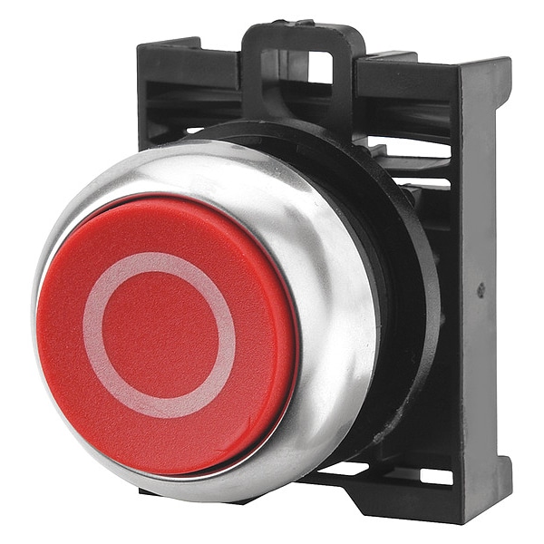 Eaton Interruptor de palanca redonda con cabeza plana en rojo sin función luminosa, 22.5 mm, rojo - M22-D-R-X0