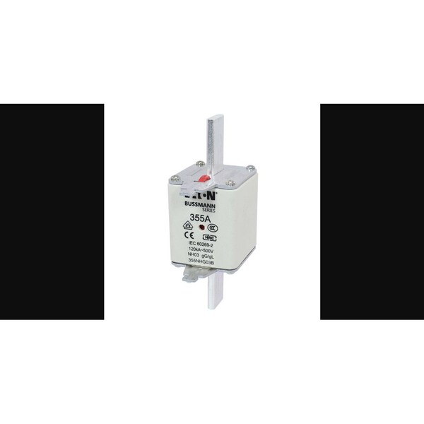 Eaton Bussmann NH Fuse, NHG Series, 355A, 500V AC, Square/Blade - 355NHG03B