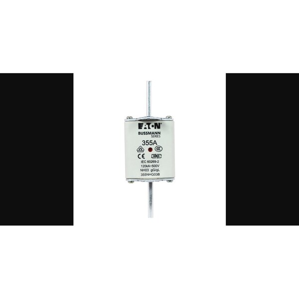 Eaton Bussmann NH Fuse, NHG Series, 355A, 500V AC, Square/Blade - 355NHG03B