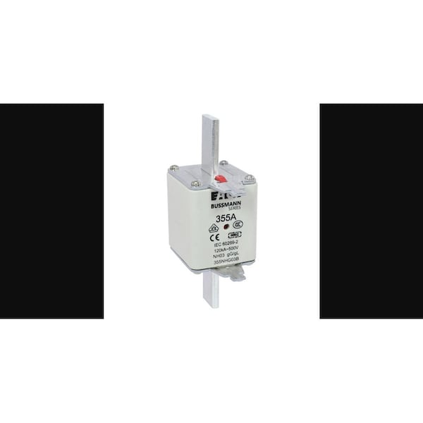 Eaton Bussmann NH Fuse, NHG Series, 355A, 500V AC, Square/Blade - 355NHG03B