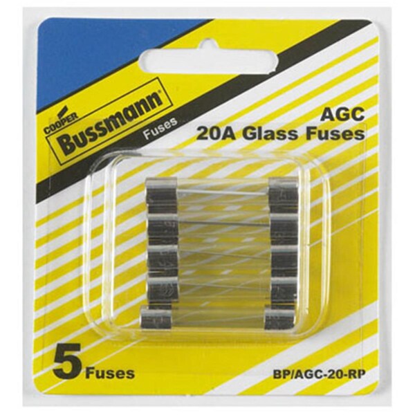 Eaton Bussmann 20A Ferrule Fuse, 5PK - 157647