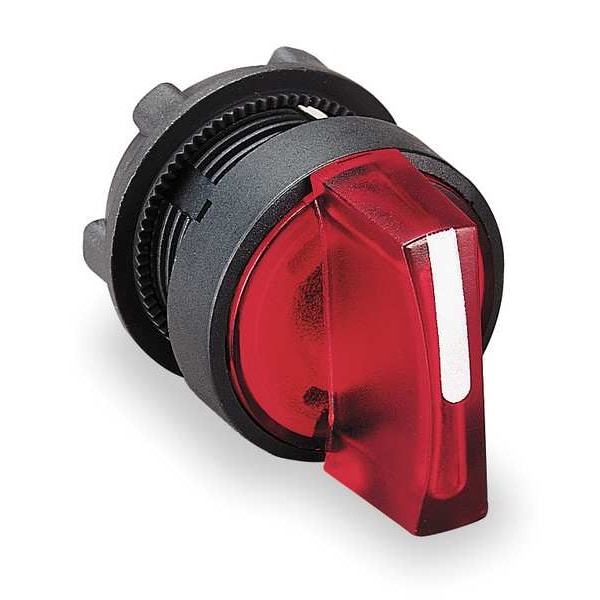 Schneider Electric Illum Selector Switch, 2 Posiciones, 22 mm, Rojo - ZB5AK1243