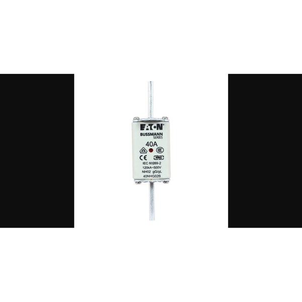 Eaton Bussmann Inline Fuse, NHG Series, 40A, 500V AC, Square/Blade - 40NHG02B
