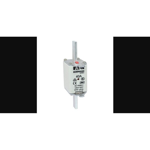 Eaton Bussmann Inline Fuse, NHG Series, 40A, 500V AC, Square/Blade - 40NHG02B