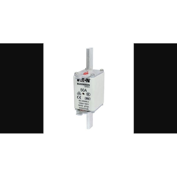 Eaton Bussmann Inline Fuse, NHG Series, 50A, 500V AC, Square/Blade - 50NHG02B