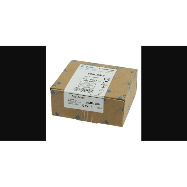 Eaton Bussmann Fuse Link, LMMT Series, 500A, Fast-Acting, 240V AC, Bolt-In - 500LMMT