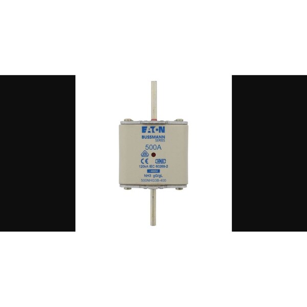 Eaton Bussmann Inline Fuse, NHG Series, 500A, 400V AC, Square - 500NHG3B-400
