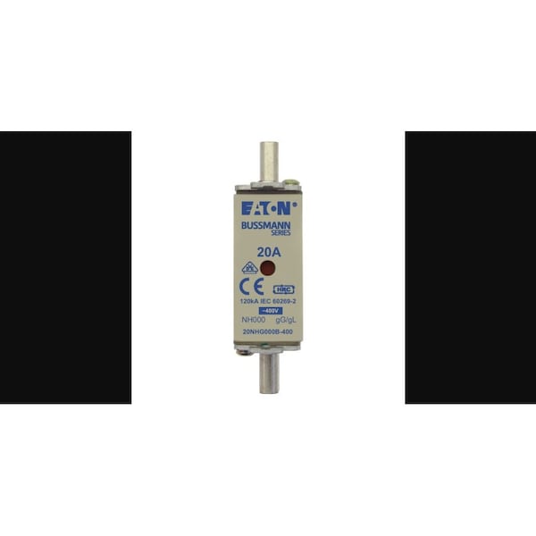Eaton Bussmann Inline Fuse, NHG Series, 20A, 400V AC, Square - 20NHG000B-400