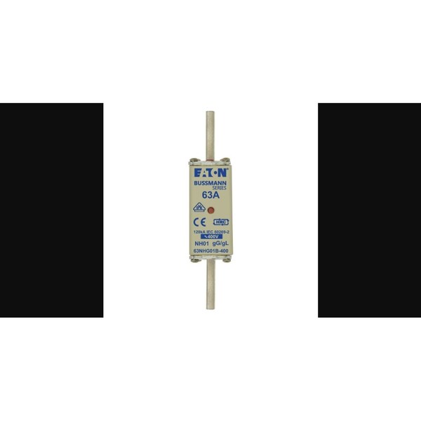 Eaton Bussmann Enclosure Fuse, NHG Series, 63A, 400V AC, Square - 63NHG01B-400