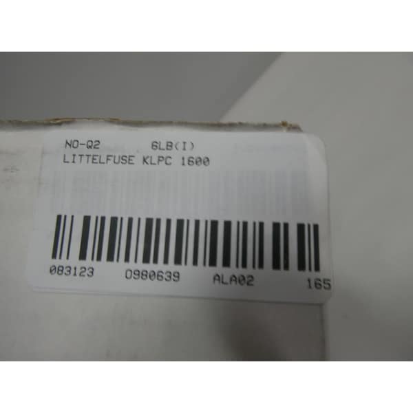 Littelfuse Automotive Fuse, KLPC Series, 1600A, 480V DC - KLPC 1600