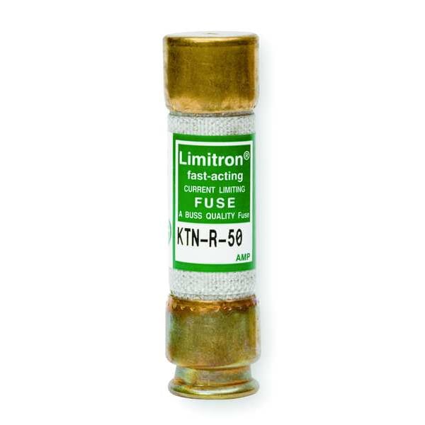 Eaton Bussmann UL Class Fuse, RK1 Class, KTN-R Series, Fast-Acting, 50A, 250V AC, Non-Indicating - KTN-R-50