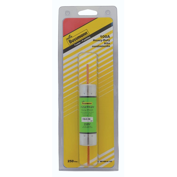 Eaton Bussmann Midget Fuse, FRN-R Series, Time-Delay, 100A, 250V AC, 20kA DC - BP/FRN-R-100