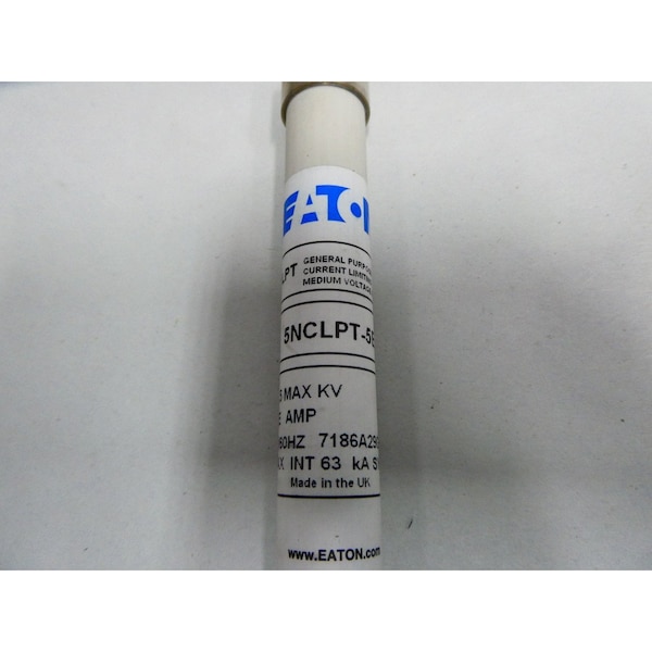 Eaton Current Limiting Fuse, NCLPT Series, 5A, 5080V AC, Bolt-on - 5NCLPT-5E