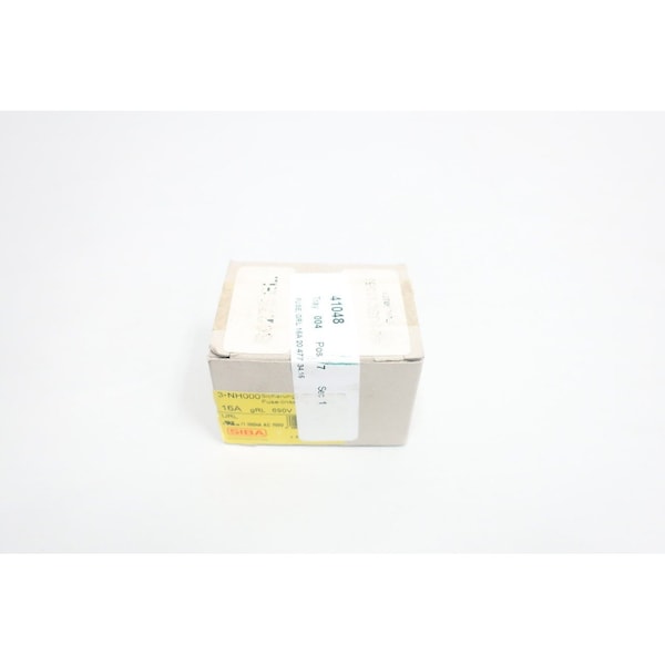 Siba Ceramic Fuse, Very Fast-Acting, 16A, 690V AC, 3 PK - NH000 20 477 34