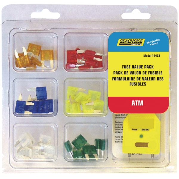 Seachoice Automotive Fuse Kits, ATM Series, 5A to 30A, Not Rated - 11433