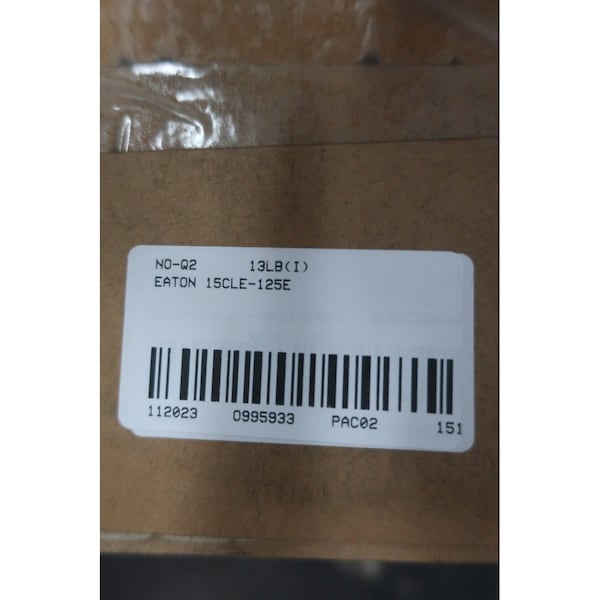 Eaton Plug Fuse, CLE Series, 125A, 15500V AC, 63kA at 15500V AC - 15CLE-125E
