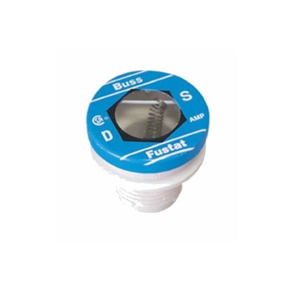 Eaton Bussmann Plug Fuse, S Series, Time-Delay, 8A, 125V AC, Indicating, 10kA at 125V AC - BP/S-8