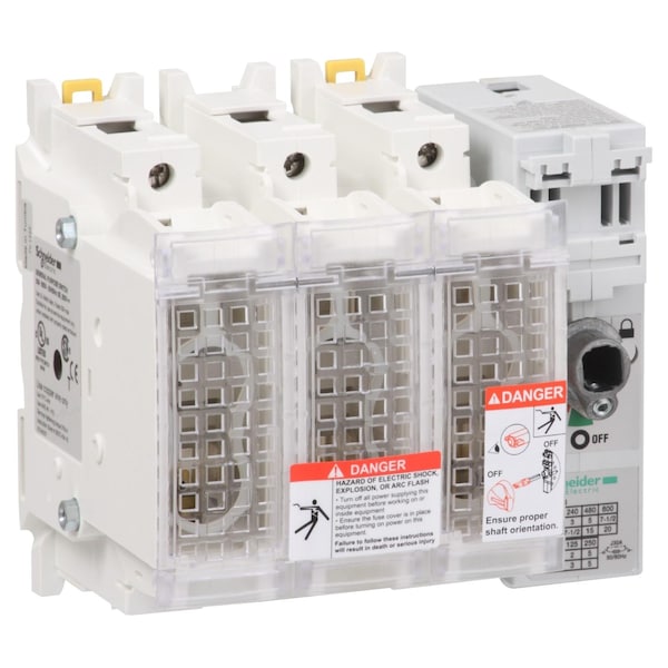 Schneider Electric Switch disconnector fuse, TeSys GS, 3P, 30A, fuse type UL, size J - GS2EU3N