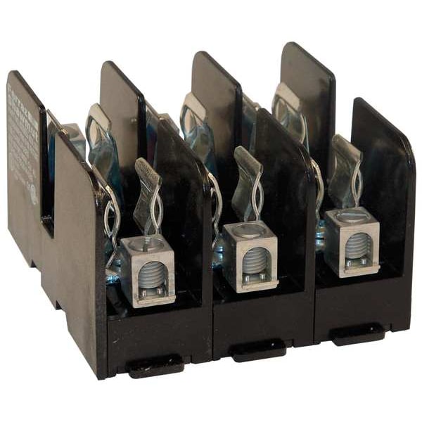 Mersen Open Fuse Block, J UL Class, 3 Poles, 0 to 30A Amp Range, 600V AC/DC Volt Rating - 60308SJ