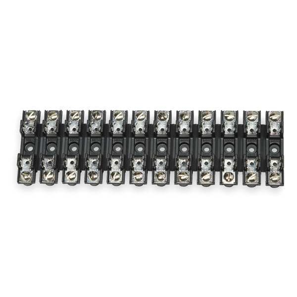 Eaton Bussmann Open Fuse Block, 12 Poles, 0 to 30A Amp Range, 300V AC/DC Volt Rating - S-8301-12-R
