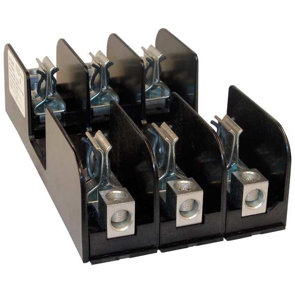 Mersen Open Fuse Block, R UL Class, 3 Poles, 61 to 100A Amp Range, 250V AC/DC Volt Rating - 21038R