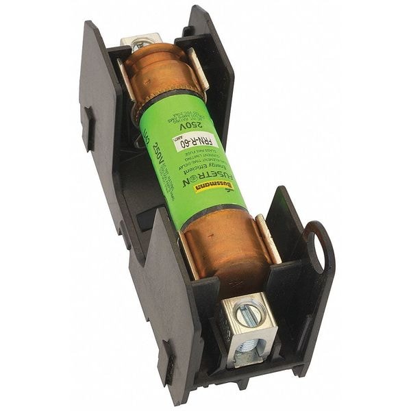 Eaton Bussmann Open Fuse Block, H; K5 UL Class, 2 Poles, 35 to 60A Amp Range, 250V AC/DC Volt Rating - HM25060-2CR