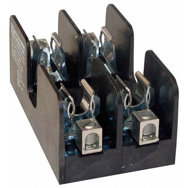 Mersen Open Fuse Block, R UL Class, 2 Poles, 31 to 60A Amp Range, 250V AC/DC Volt Rating - 20607R